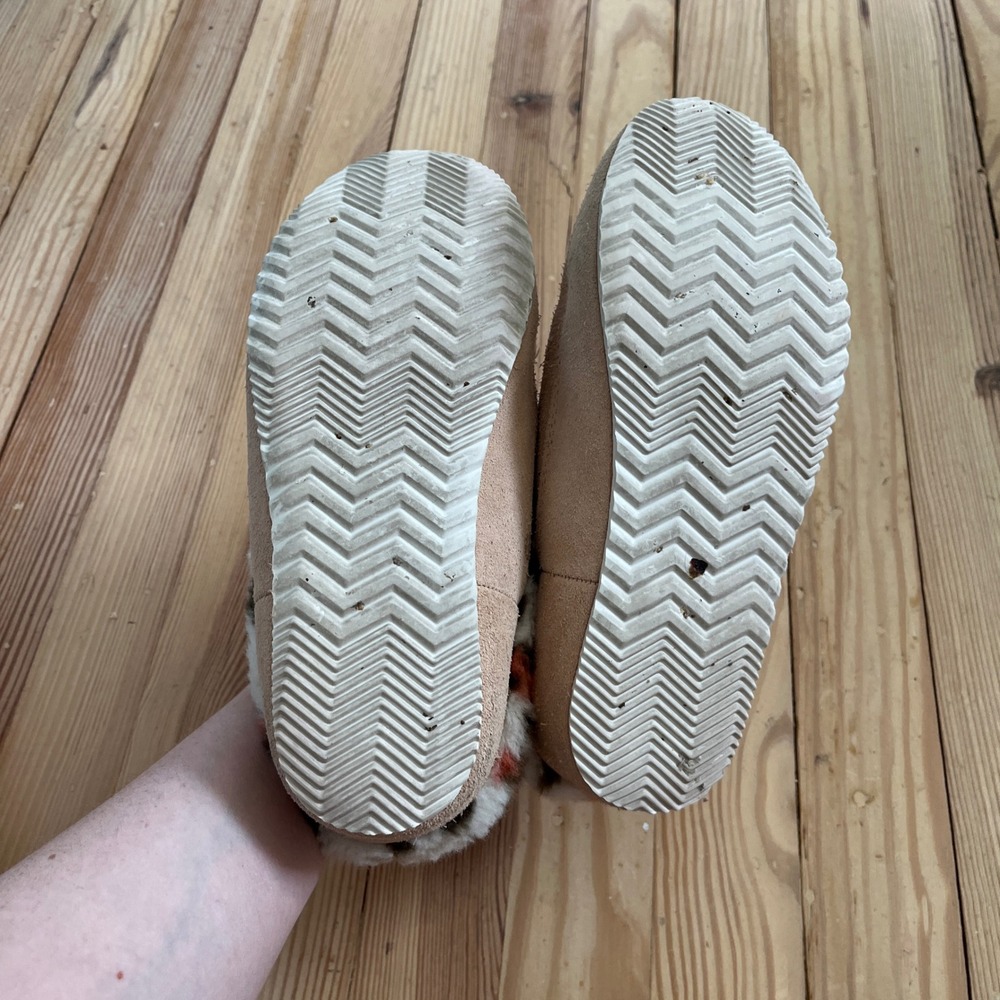 Sorel Nakiska Scuff Tan Suede Leopard Faux Fur Slippers NL4887-260 Womens 7 - Picture 8 of 8